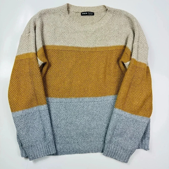 SHEIN ColorBlock Knit Sweater Size Small - Picture 3 of 10